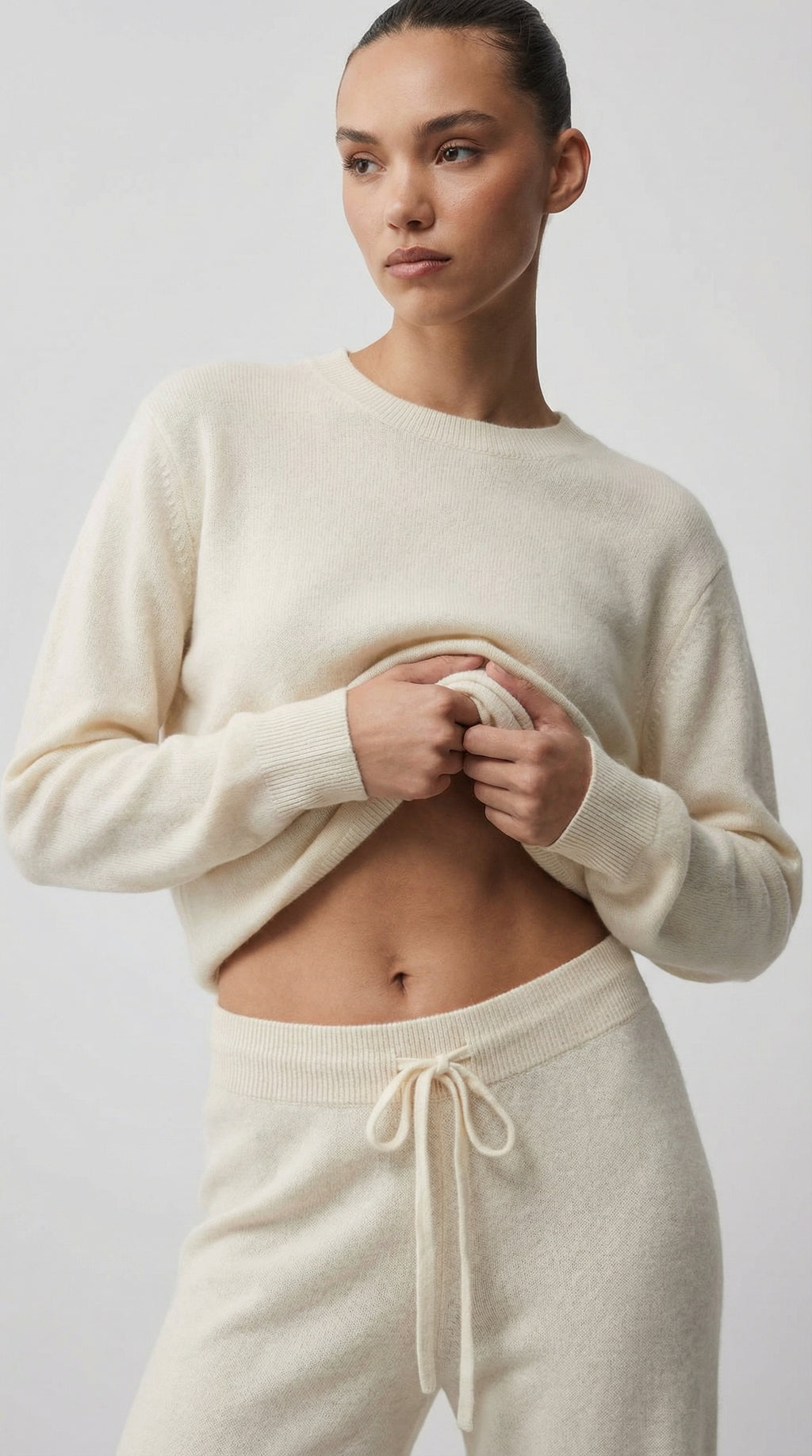 Vivienne 100% Cashmere Loose Wide Leg Trousers