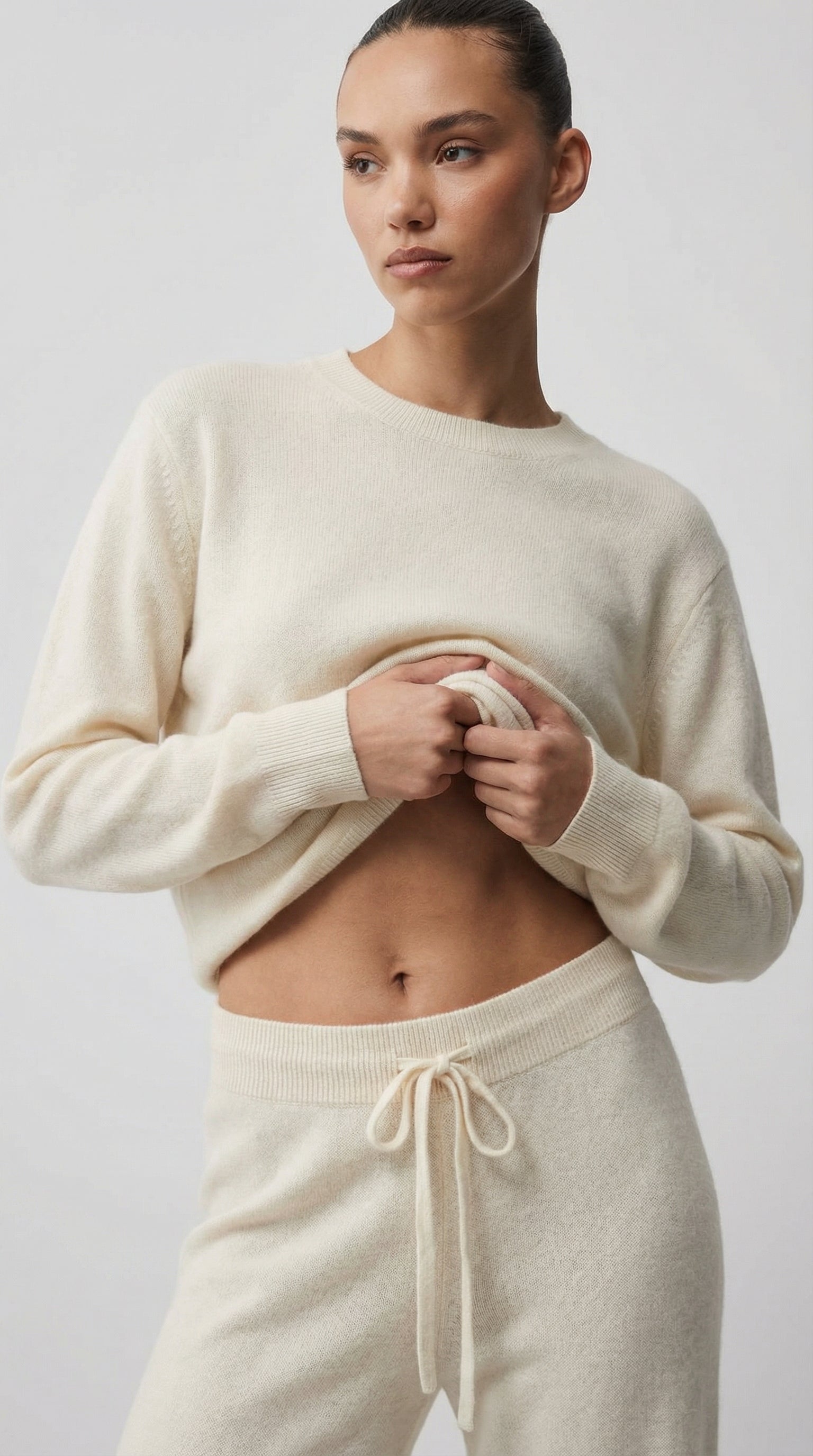 Vivienne 100% Cashmere Loose Wide Leg Trousers