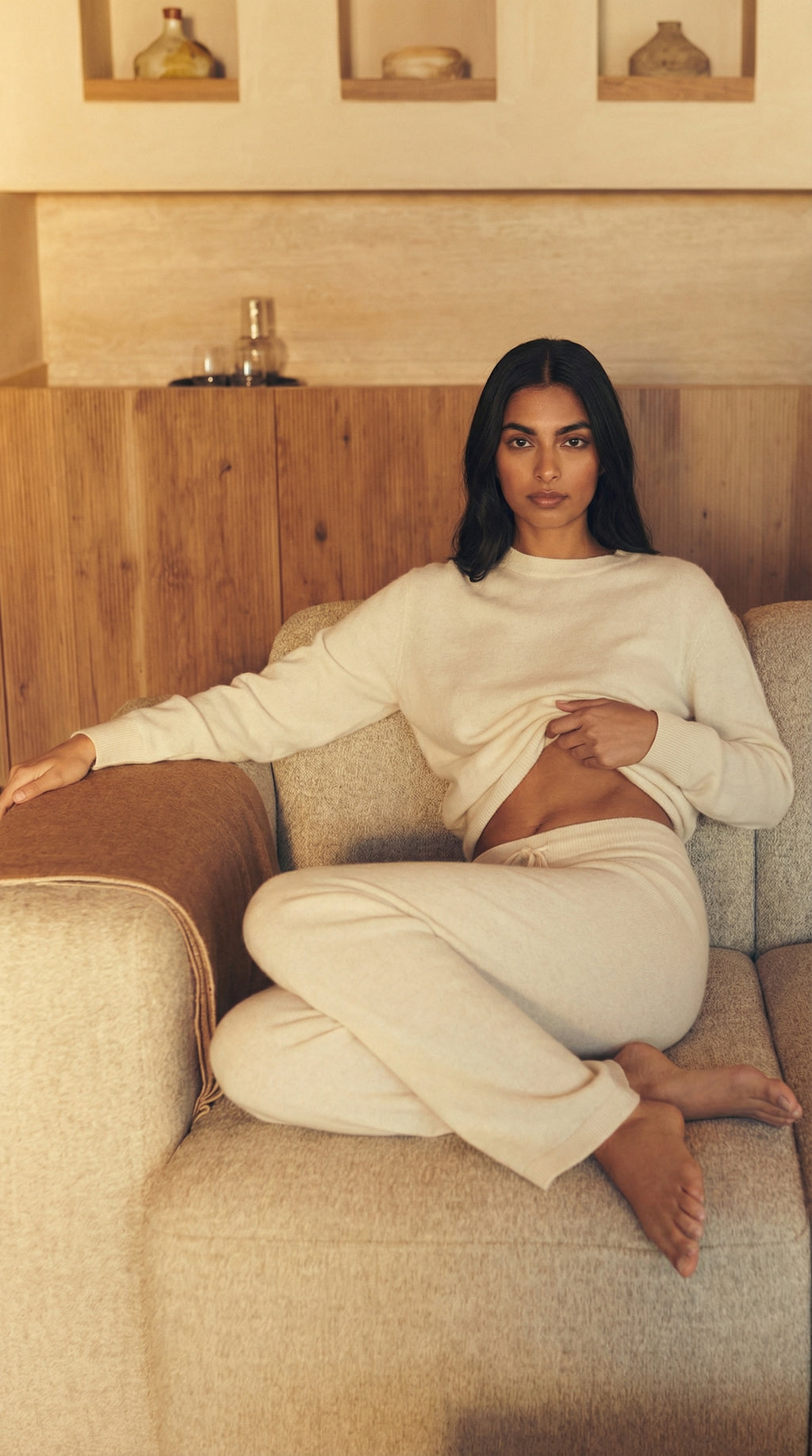 Vivienne 100% Cashmere Loose Wide Leg Trousers