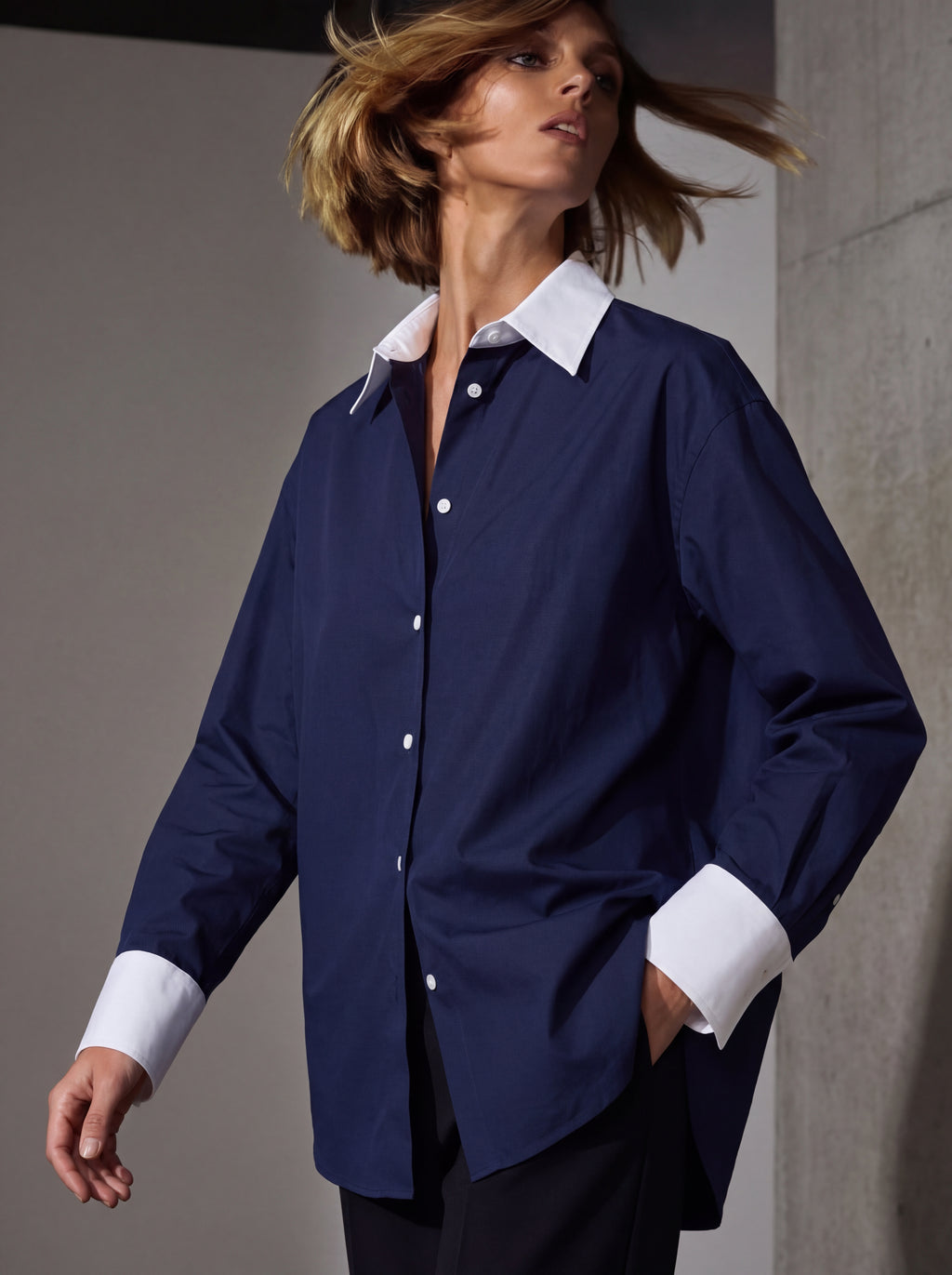Carrie Cotton Navy Shirt
