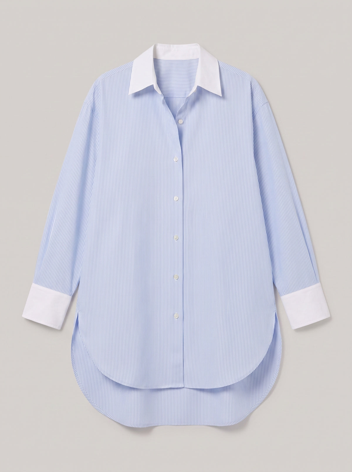 Carrie Cotton Blue Striped  Shirt