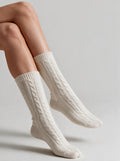 100% Cashmere Socks - Beige