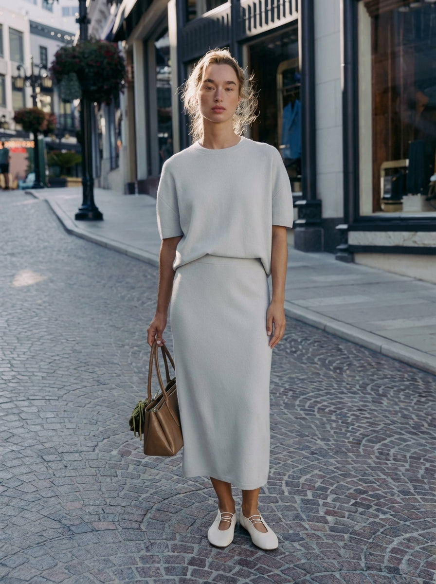 Sophie 100% Cashmere Crew Neck Shirt- PRE ORDER