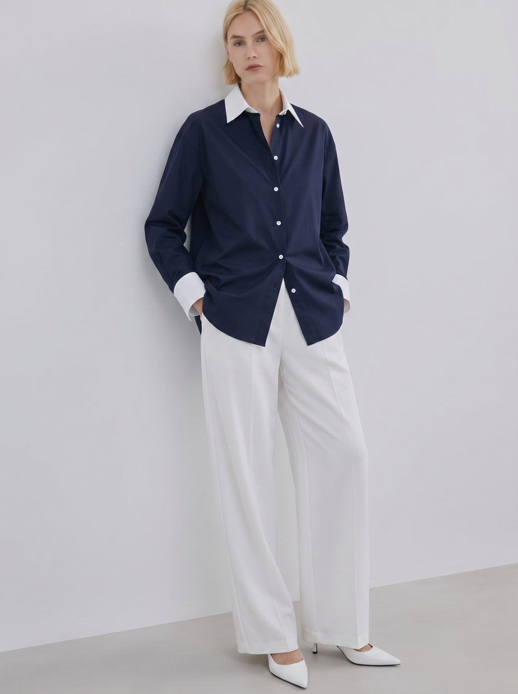 Carrie Cotton Navy Shirt