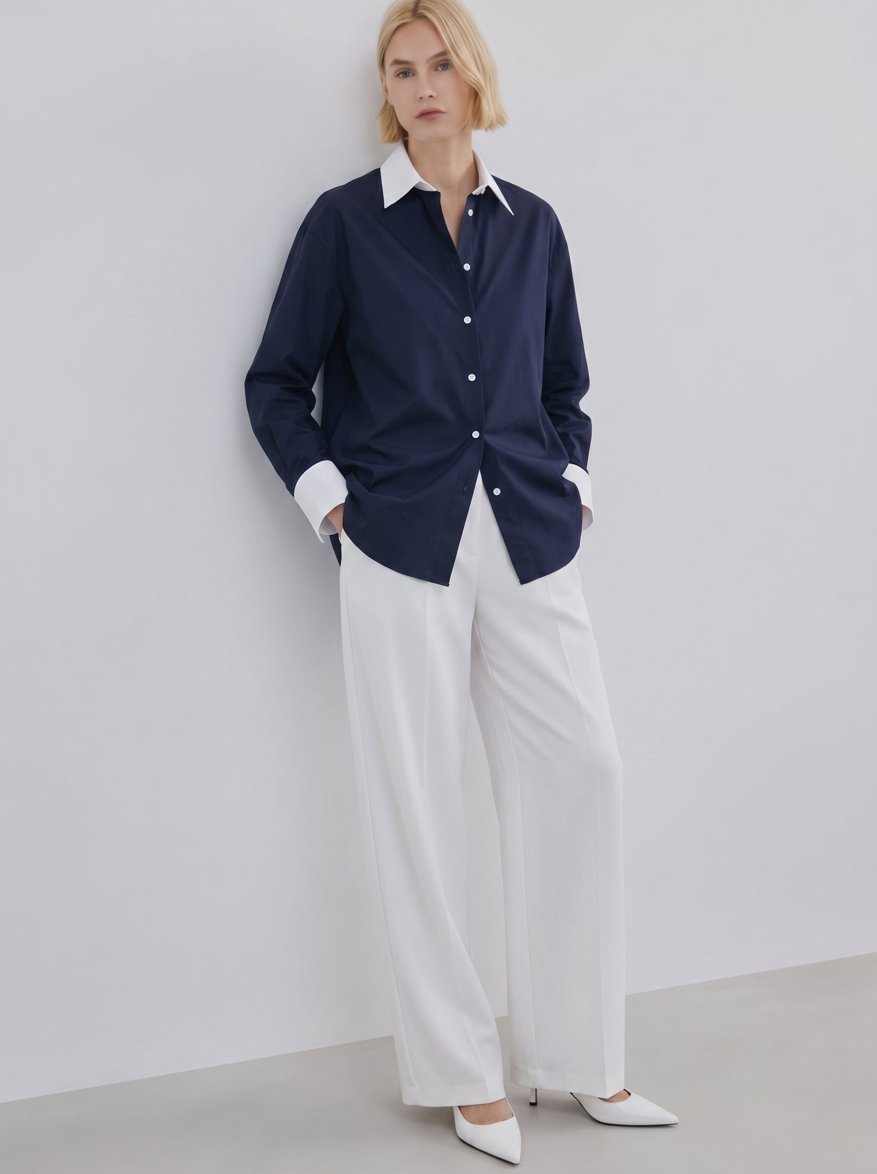 Carrie Cotton Navy Shirt