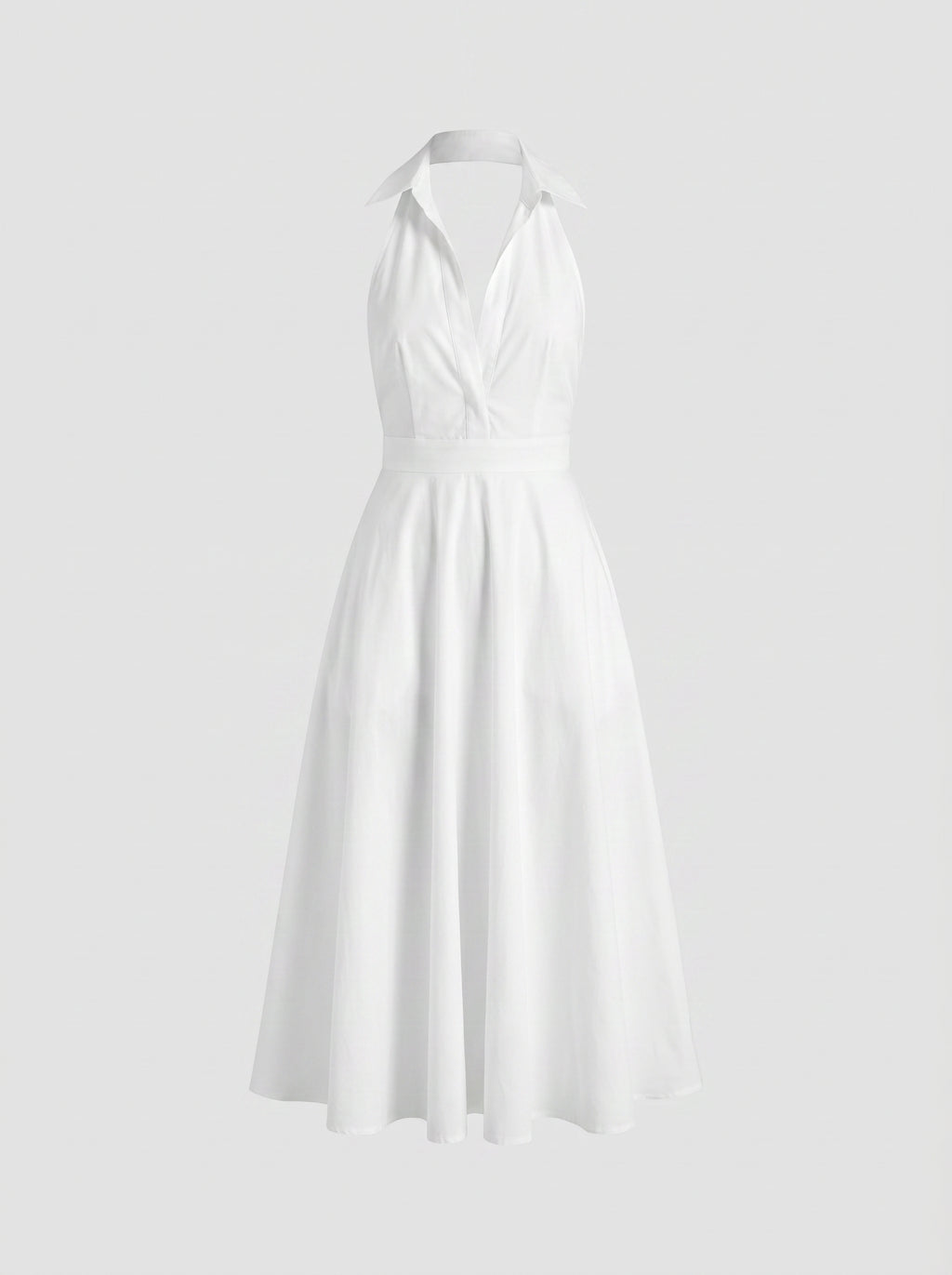 Florence 100% Cotton Open Back Dress - White