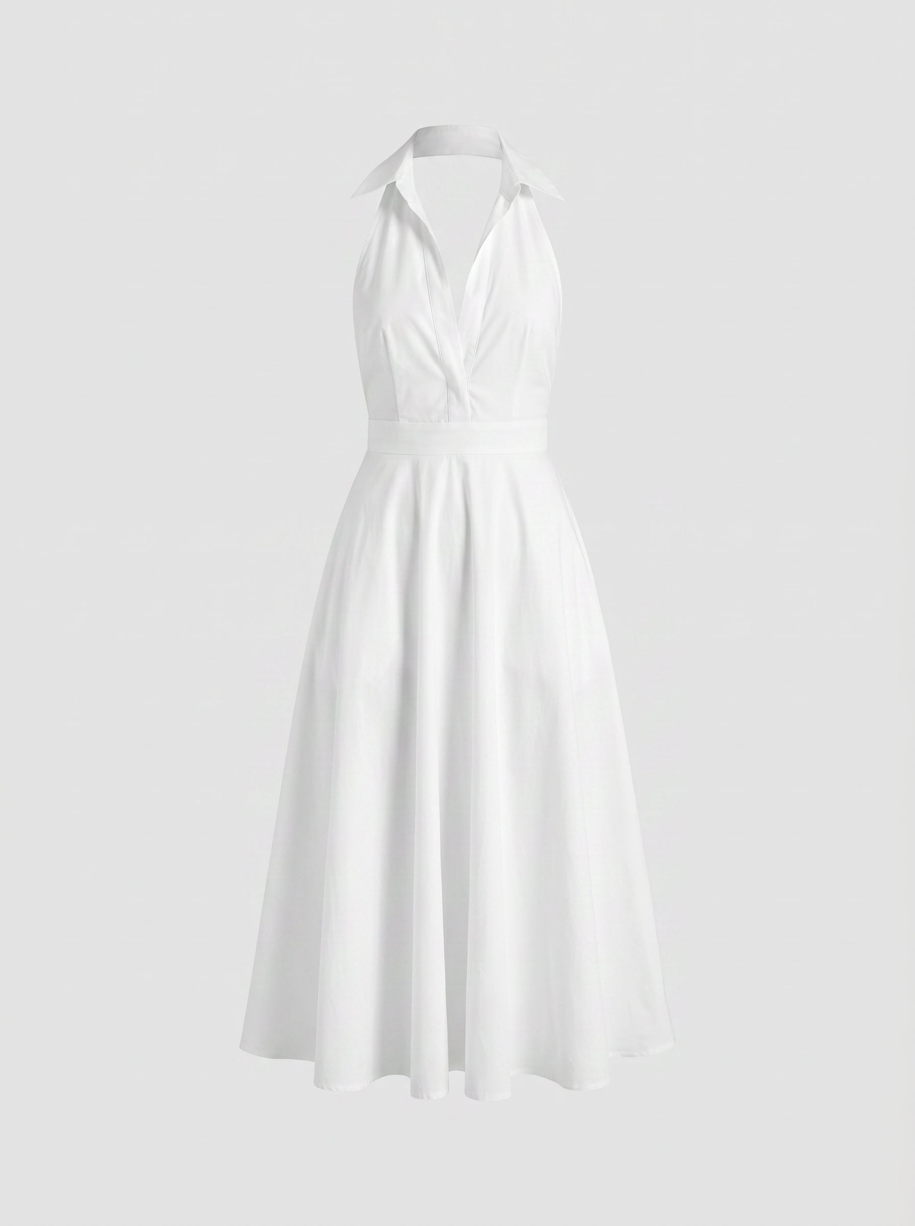 Florence 100% Cotton Open Back Dress - White