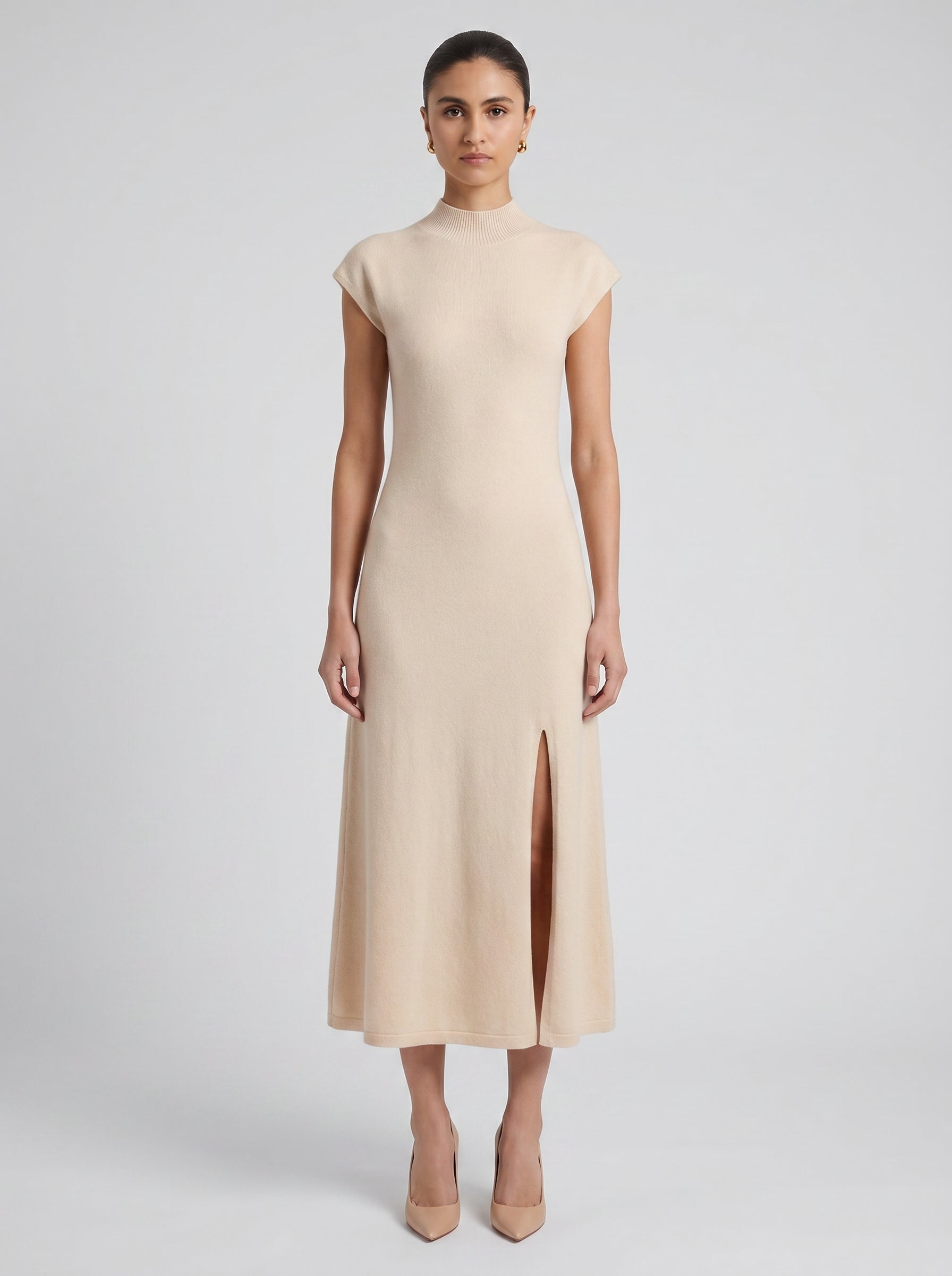 Margaux 100% Cashmere Open Back Dress-Beige – STAËL STUDIO